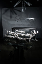 Stainless Steel Competition X Pipe Exhaust & Racepipe Combo - Ferrari 488 - SSR Performance